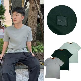 【BOSS】方標 BOSS 短T 修身 T恤 刺繡Logo 短袖 彈性 博斯 hugo boss 素T 上衣(1570)