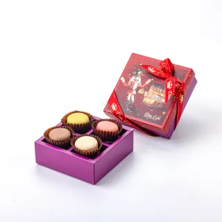 【Diva Life】聖誕胡桃鉗 法國馬卡龍4入禮盒(交換禮物)