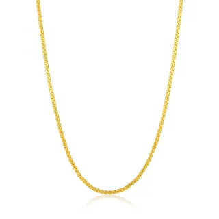 【點睛品】機織素鍊 S型百搭 黃金項鍊_計價黃金(45cm)