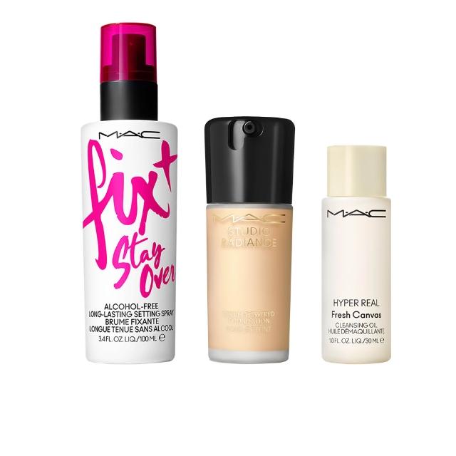 【M.A.C】超持妝零暗沉奢緞底妝組(超持妝奢緞粉底精華+超持妝零暗沉定妝噴霧100ml)