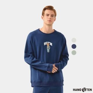 【Hang Ten】男裝-加州熊休閒印花大學T(多色選)