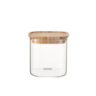 【KINYO】竹蓋耐熱玻璃儲物罐 800ml(KSC-2080)