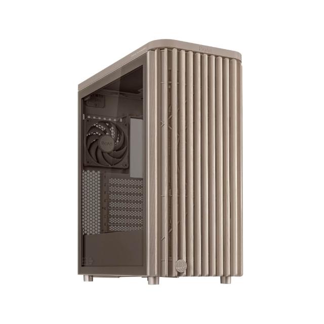 【ASUS 華碩】ProArt PA401 木質透側版 燕麥色 電腦機殼(PA401-WOOD-TG-BEIGE)