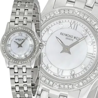 【瑞士Raymond Weil蕾蒙威】Tango探戈系列 44真鑽珍珠母貝面精鋼石英女款22㎜ R01(5790-STS-00995)