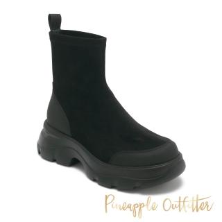【Pineapple Outfitter】前側防潑水彈力絨布短靴BOLKO(絨黑色)