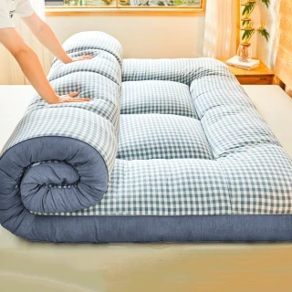 【木洸】加厚9cm摺疊床墊 雙人床180公分軟墊(床墊/榻榻米/牀褥墊/保暖墊被/軟床墊)