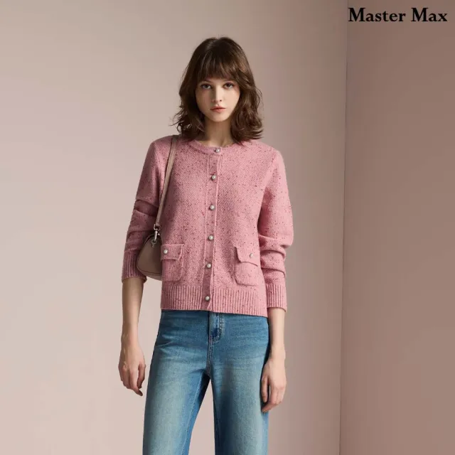 【Master Max】羊毛彩點針織毛衣外套(8528012)