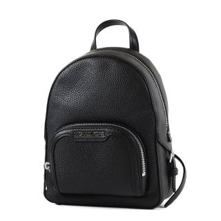 【Michael Kors】JAYCEE 荔枝紋拉鍊斜背/後背二用包-黑色/迷你款