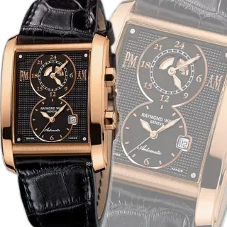 【瑞士Raymond Weil蕾蒙威】全台唯一Don Giovanni系列 18K金GMT雙時區自動上鍊男款46㎜ R01(12898-G-20001)