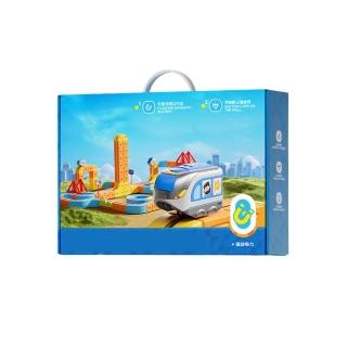 【ColorFan】萬磁王無限列車-入門輕奢組84入+1車(兒童積木、兒童益智玩具、磁吸積木、玩具車)