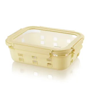 【KINYO】超防護隔熱防燙玻璃保鮮盒 1520ML(耐熱保鮮盒 便當盒 保鮮收納 止滑 防撞 隔熱 可微波)