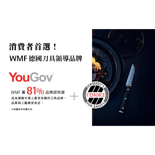 【WMF】德國製 Sequence 六件組(含主廚刀/片肉刀/麵包刀/蔬果刀/剪刀/刀座)