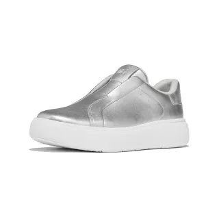 【FitFlop】RTG 套穿式皮革休閒鞋-女(銀色)