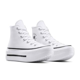 【CONVERSE】休閒鞋 男鞋 女鞋 帆布鞋 厚底 高筒 CTAS LIFT DOUBLE STACK HI 白 A12976C