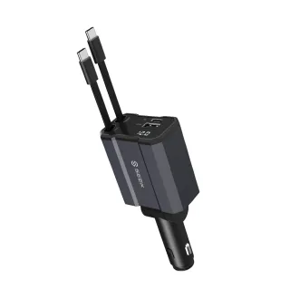 【SEEK】47W雙伸縮線車用電源供應器 CU-C471C(雙Type-C、快充、防火)