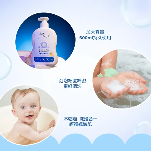 【BZU BZU】嬰兒洗沐旅行組(洗髮沐浴露50ml+舒緩乳液25ml)