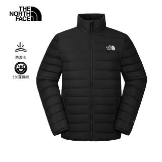 【The North Face 官方旗艦】北面男款黑色DWR防潑水羽絨外套｜8GKPJK3(550蓬鬆度)