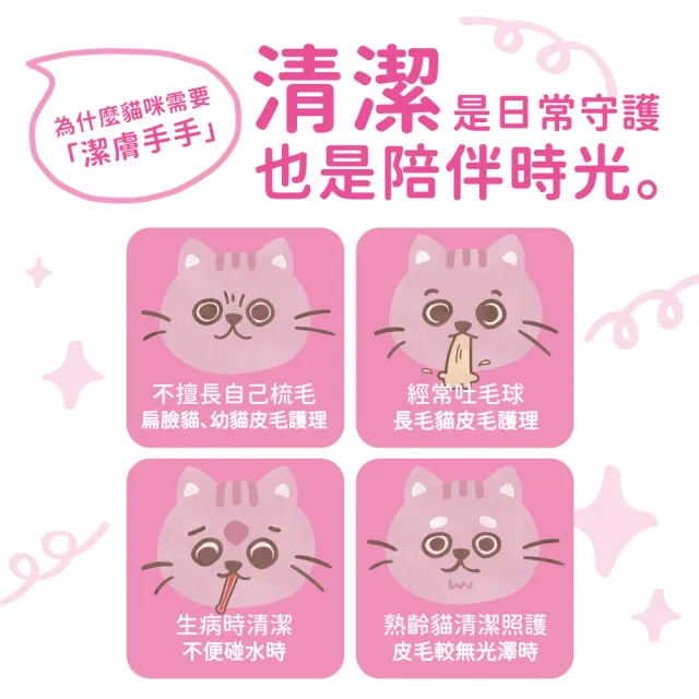 【IN-Plus】犬貓專用 潔膚手手 10入x2包(日本製 寵物清潔 擦澡巾 手套型 天然植萃 無添加香料)