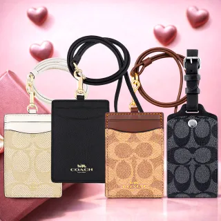 【COACH】大C PVC/皮革識別證件夾(多款多色任選)