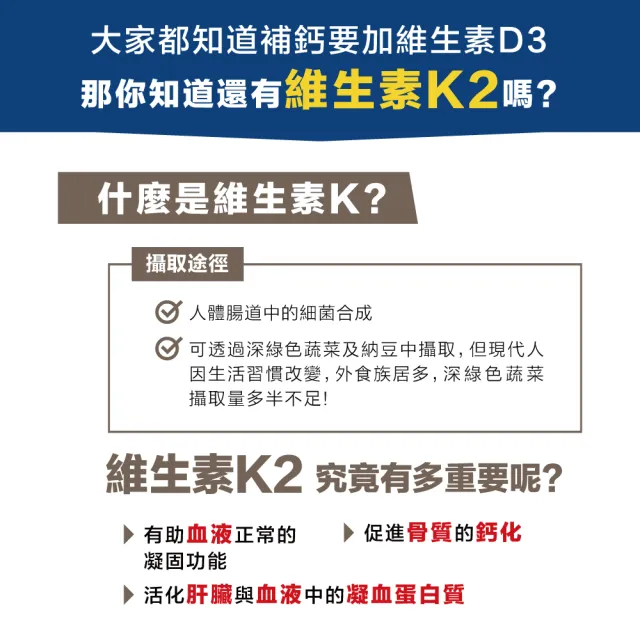 【LOVITA 愛維他】K2+D3素食膠囊 6入組(共180顆)