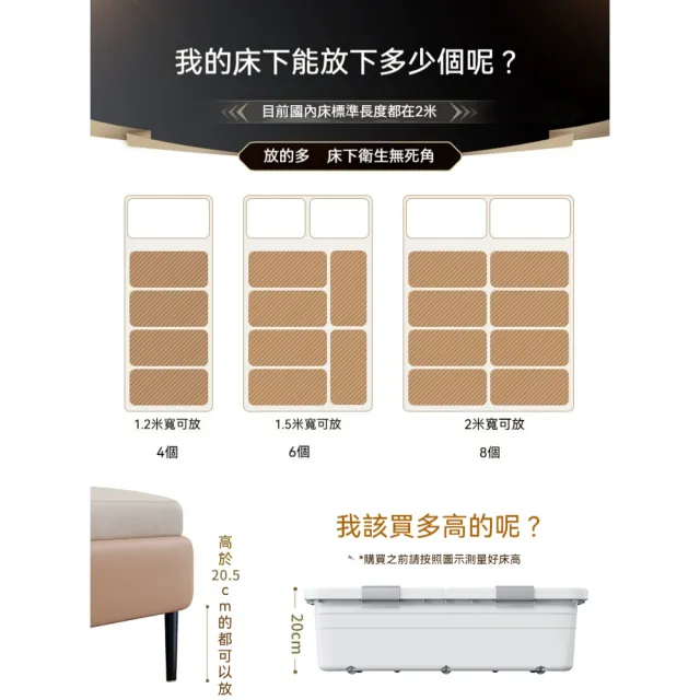 【諾必行】床底收納箱 家用床下帶輪整理箱 101*51*24cm(儲物箱 衣物 書籍收納)