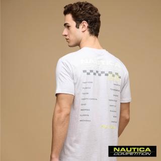 【NAUTICA】官方旗艦 男裝 Competition美國州名列表短袖T恤(灰色)