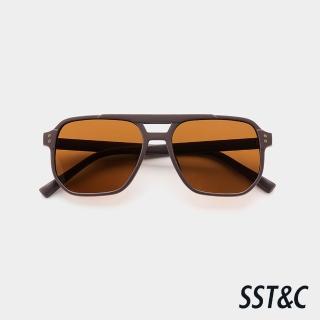 【SST&C】男女同款 茶色方框飛行員墨鏡-825213441032(季末75折)