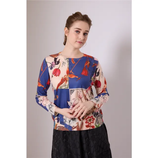 【SuperWands】圖騰羊絨圓領上衣