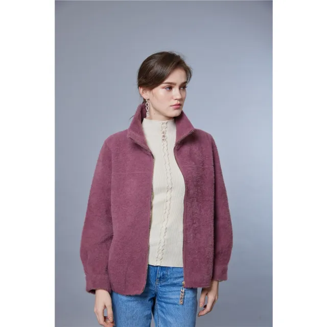 【SuperWands】歐風貴族貂絨立領大衣