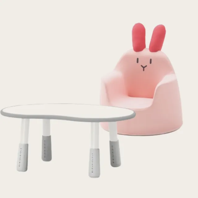 【iloom 怡倫家居】成長桌椅組 800型豌豆桌+ACO小沙發(兒童桌 成長桌 兒童沙發 桌子 小沙發 兒童椅 椅子)