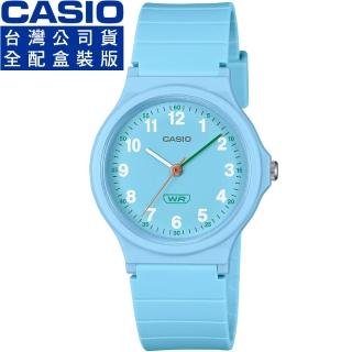 【CASIO 卡西歐】卡西歐小型指針石英錶-藍(LQ-24B-2B 公司貨全配盒裝)