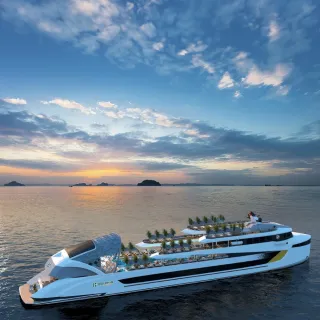 【喜鴻假期】【樂享下龍灣５日】海豚號六星豪華日遊船、五門藝術列車、陸龍灣、米其林美食全程五星