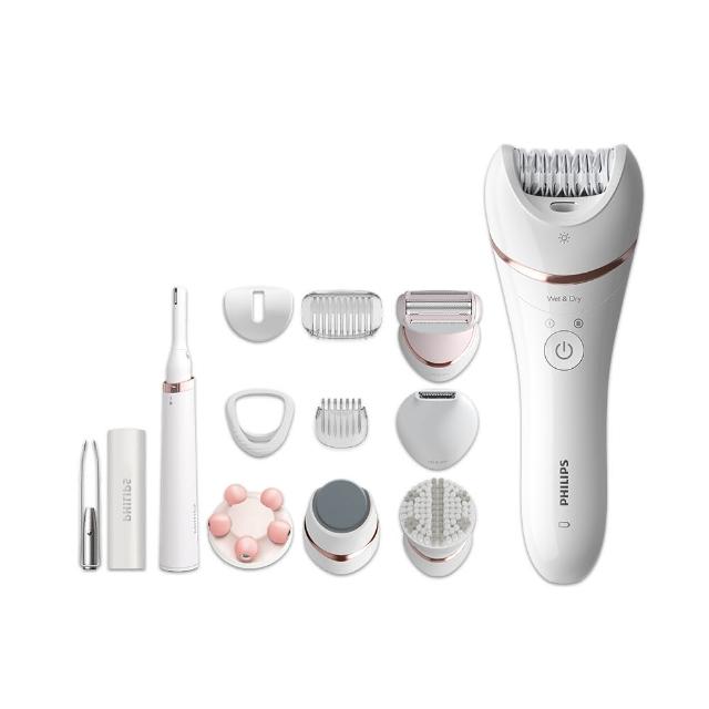 【Philips 飛利浦】淨柔絲滑美體刀修容全配組(BRE740/90)