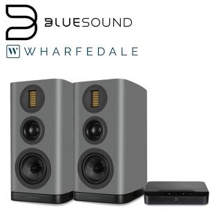 【BLUESOUND】兩聲道音響組合(POWERNODE EDGE + Wharfedale EVO 5.2 喇叭)