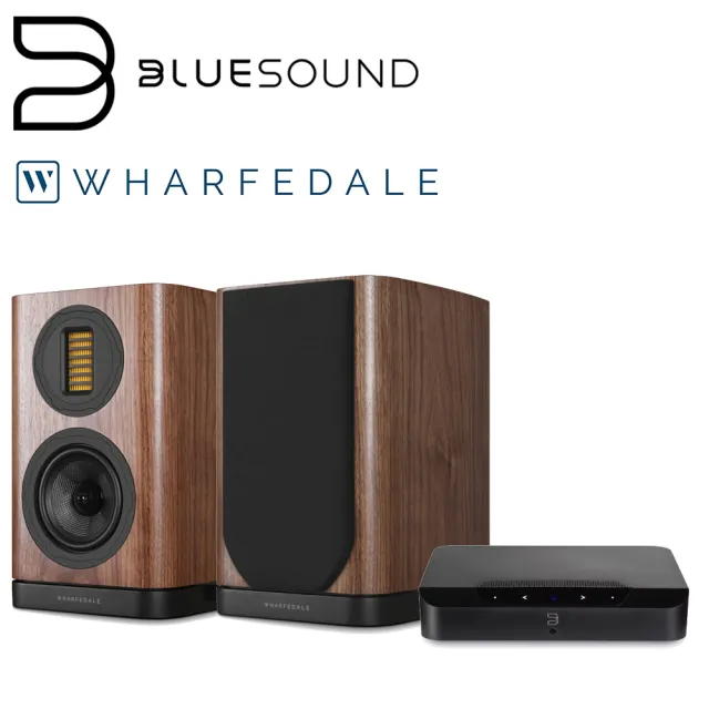 【BLUESOUND】兩聲道音響組合(POWERNODE EDGE + Wharfedale EVO 5.1 喇叭)