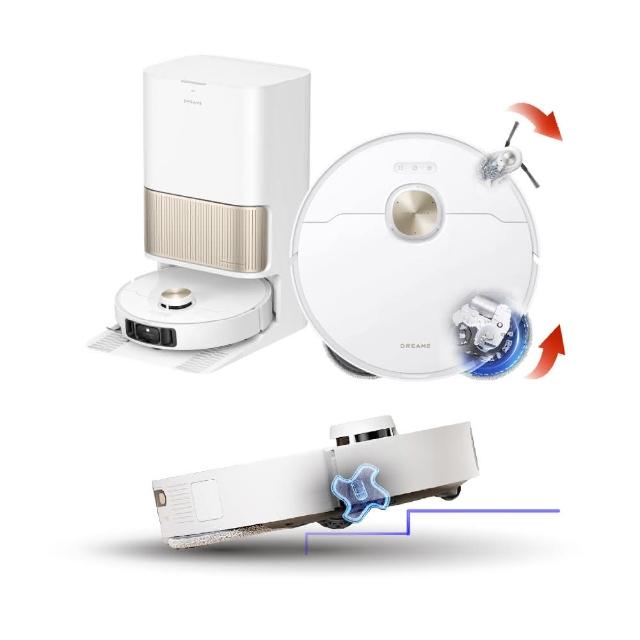 Dreame追覓科技 L40s Pro Ultra Dreame追覓科技 L40s Pro Ultra 掃地機器人,擁有18001Pa以上超強吸力,輕鬆應對各種髒汙。基站支援自清潔、自動集塵、熱風烘乾、熱水洗拖布、自動新增清潔劑及卸除脫布,超方便維護。功能包括防掉落、自動回充、虛擬牆、越障、重髒汙偵測、視訊、聲控、自動給水、伸縮拖布、伸縮邊刷及拖布抬升,智慧清潔每角落。重量5.1kg以上,穩固耐用,享1年保固,升級您的家居清潔生活。