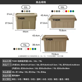 【THOR】收納箱 75L(索爾箱 置物箱 裝備箱 戶外 露營 逐露天下)