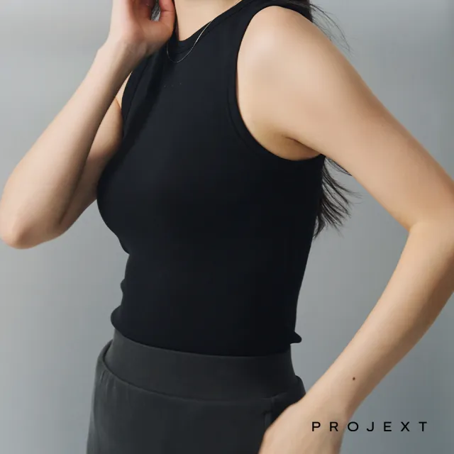【PROJEXT】柔膚感挖洞削肩背心 莫代爾/親膚柔軟/吸濕透氣(Tenderism Tank Top)