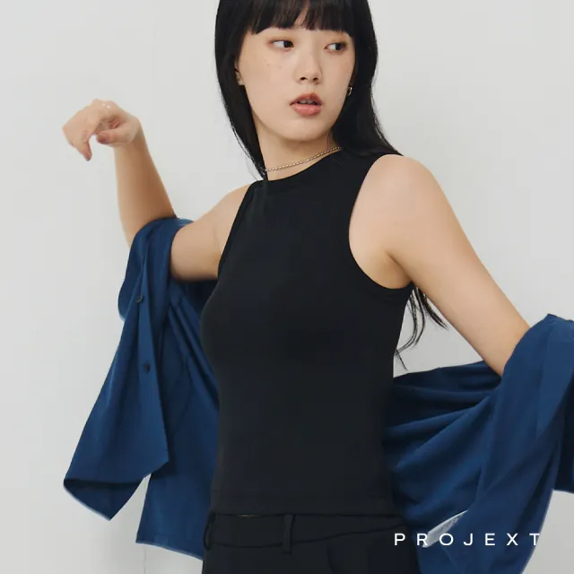【PROJEXT】柔膚感挖洞削肩背心 莫代爾/親膚柔軟/吸濕透氣(Tenderism Tank Top)