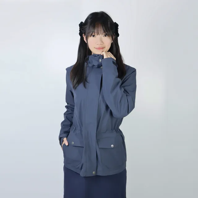 【GFoneone】秋冬女阻菌防水透濕外套-夜藍(高防水係數/透氣/輕量/保暖/多功能)