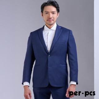 【per-pcs 派彼仕】英式質男細格商務西裝 藍(819301)