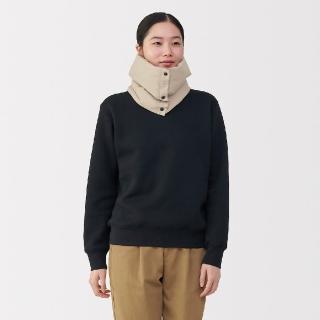 【MUJI 無印良品】撥水加工可攜式保暖領圍(米色/煙燻綠/黑色)