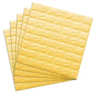 【LOG 樂格】3D立體磚形防撞牆貼 77x70x0.3cm 65片組 (防撞壁貼/防撞墊)