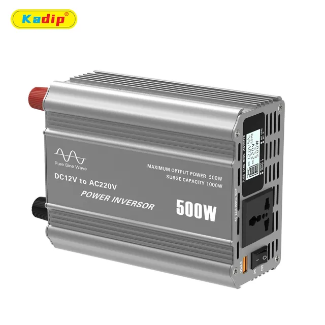 【Kadip】逆變器 500W純正弦波 12V轉110V(足功率 QC3.0快充 五重保護 帶顯示)