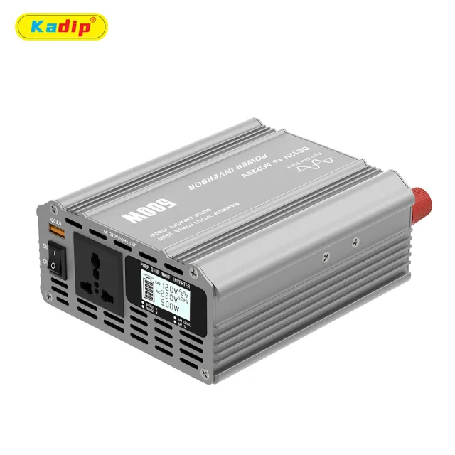 【Kadip】逆變器 500W純正弦波 12V轉110V(足功率 QC3.0快充 五重保護 帶顯示)