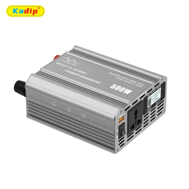 【Kadip】逆變器 500W純正弦波 12V轉110V(足功率 QC3.0快充 五重保護 帶顯示)