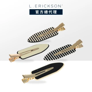 【L. ERICKSON】無痕髮夾組 4入 〈黑白組合〉
