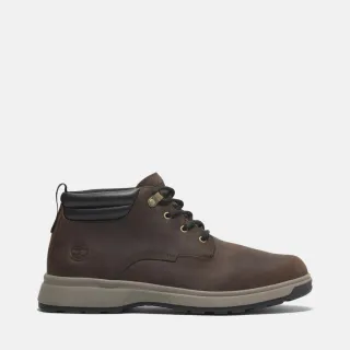 【Timberland】男款深棕色休閒防水中筒靴(A6A81W01)