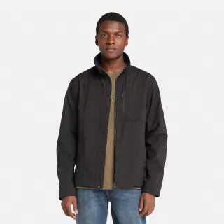 【Timberland 官方旗艦】男款黑色防風軟殼外套(A6AU4001)