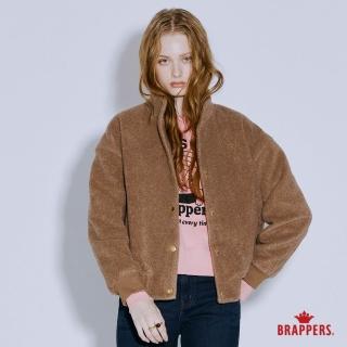 【BRAPPERS】女款 立領毛絨排釦外套(咖啡)